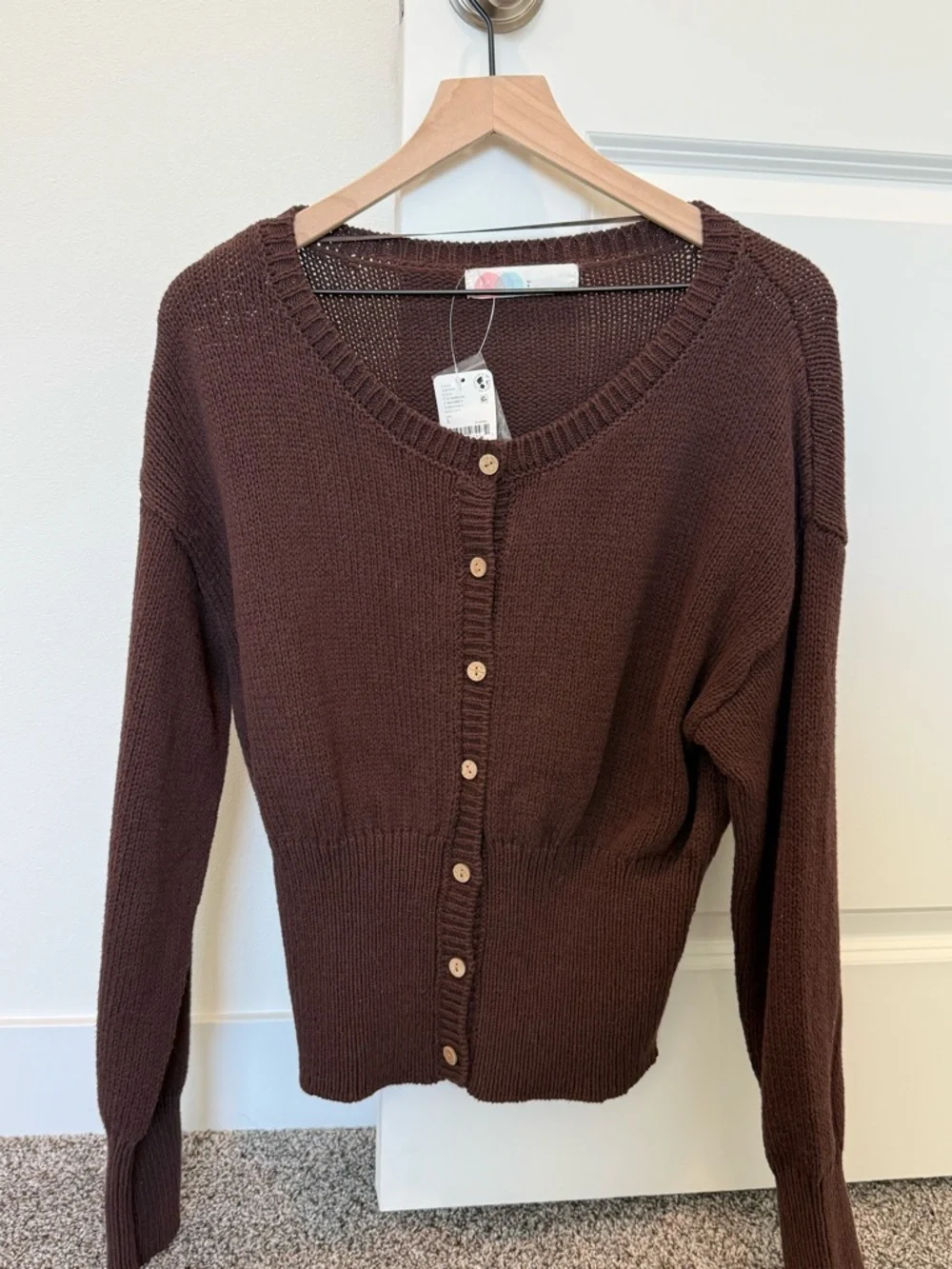 Free People Button-Front Knit Sweater Cardigan - Picture 1 of 5